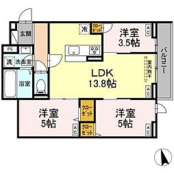 セレスティア下石神井 2階3LDKの間取り