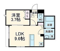KEIAI RESIDENCE 上尾VI 1階1LDKの間取り