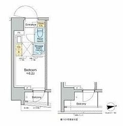 TOMORE品川中延 11階ワンルームの間取り