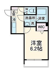 KEIAI RESIDENCE 上尾VI 1階1Kの間取り