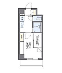 京王井の頭線 渋谷駅 徒歩11分の賃貸マンション 5階1Kの間取り