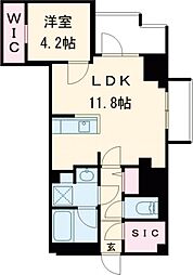 S-RESIDENCE高島平asolea 2階1LDKの間取り