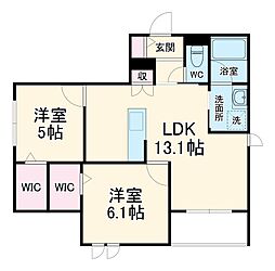 （仮称）都島区都島北通1丁目へーベルメゾン 2階2LDKの間取り