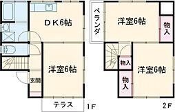 Kaeru取手 1階3DKの間取り