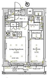 ARKMARK東大井 4階1LDKの間取り