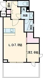 レジデンス東中野ガーデン 4階1DKの間取り