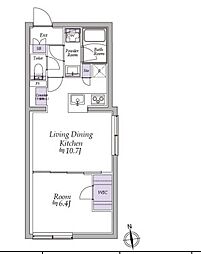 JR総武線 高円寺駅 徒歩9分の賃貸マンション 4階1LDKの間取り