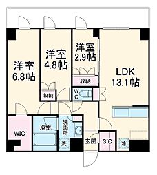 ＬＩＭＥ　ＲＥＳＩＤＥＮＣＥ　ＫＡＷＡＧＵＣＨＩ　ＥＡＳＴ 8階3LDKの間取り