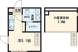 クレール 瑞江 1階ワンルームの間取り
