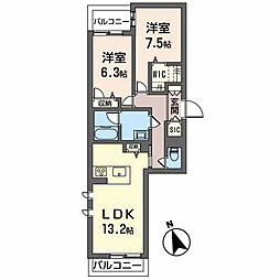 間取図画像 2LDK