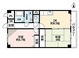 S.T.MON 5階2LDKの間取り