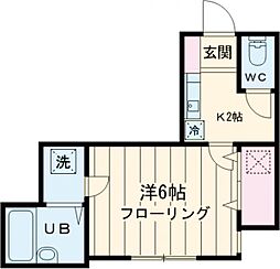 ストロイエ 1階1Kの間取り