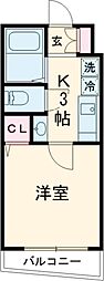 Ｙ・ＫマンションIII 1階1Kの間取り