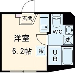 シャッツクヴェレ高円寺北 1階ワンルームの間取り