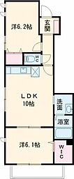 コンフォート世田谷 2階2LDKの間取り