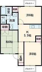 グランドールミツトヨ 1階3Kの間取り