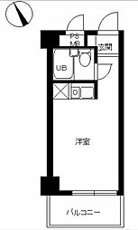 スカイコート相模原イイハシ 3階ワンルームの間取り