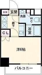 メインステージ新小岩 9階1Kの間取り