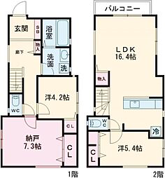 Kolet片倉14 1階2SLDKの間取り