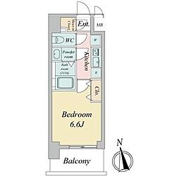 シーズンフラッツ千種 12階1Kの間取り