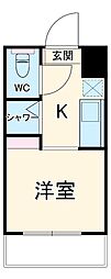 東和プラザＡ館 5階1Kの間取り