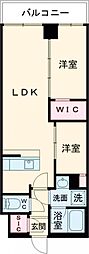 アジールコート練馬中村橋 3階2LDKの間取り