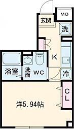 SOLASIA residence南大塚 4階1Kの間取り