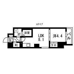 TRADIS秋葉原 3階1LDKの間取り