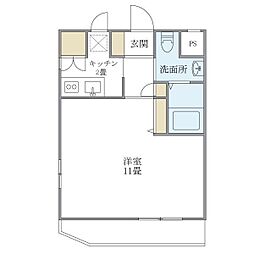 ＫＤＸレジデンス小豆沢 304 3階1Kの間取り
