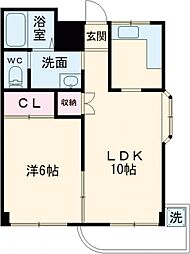 ＳＴハイツ 2階1LDKの間取り