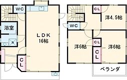 田中島貸住宅 1階3LDKの間取り