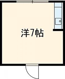 ステューディオ桜台 1階ワンルームの間取り