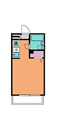 メインステージ川崎II 2階ワンルームの間取り
