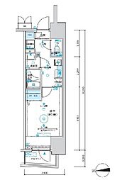 MAXIV八王子TRE 6階1Kの間取り