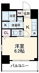 エステムコート名古屋泉プラチナムゲート 10階1Kの間取り