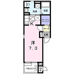 ベル・グランデ ワンルームの間取図画像