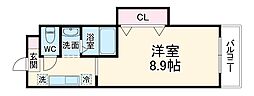 Casa de issa 4階1Kの間取り