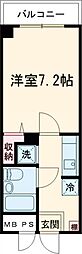 ライオンズマンション北綾瀬第5 3階1Kの間取り