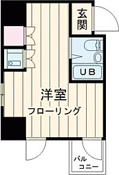 シオン八王子 ワンルームの間取図画像