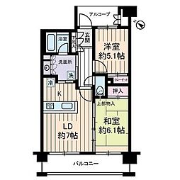ミオカステーロ西八王子 1階2LDKの間取り