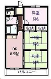 グリーンプラザ 3階3DKの間取り