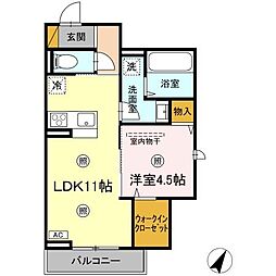 アルデア 3階1LDKの間取り