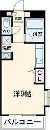 セントラルメゾン 3階ワンルームの間取り