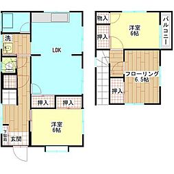 田村貸家 1階3LDKの間取り