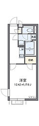 クレイノ大田中央 3階1Kの間取り