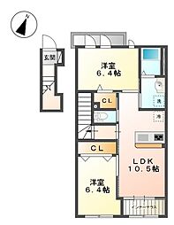 間取図画像 2LDK