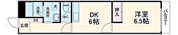 東武野田線 豊四季駅 徒歩24分の賃貸マンション 2階1DKの間取り