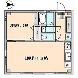 リーハウス 2階1LDKの間取り