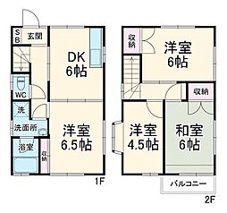 千年戸建て貸家 1階4DKの間取り