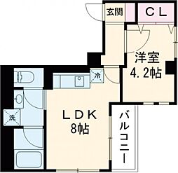 JR総武線 錦糸町駅 徒歩13分の賃貸マンション 2階1LDKの間取り
